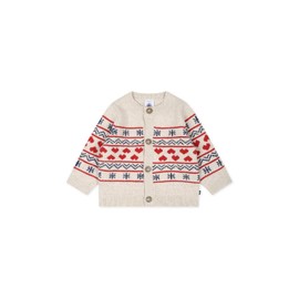 Petit Bateau Baby Girls' Long Sleeve Cardigan, Avalanche/Multico