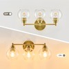 VONLUCE Bathroom Light Fixtures, 3-Light Bathroom Vanity Light with Globe