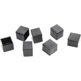 Leliafleury 10Pcs Rubber Leg Tips Square Rubber End Caps Black Chair Leg Covers Non-Slip Rubber Furniture Feet Replacement Tips for Tables Chairs Desks, 30mm x 30mm