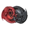 Auspicious Infinity Red And Black Unity Dragons Decorative Incense Burner