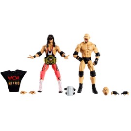 WWE Goldberg vs Bret Hit Man Hart Elite Collection 2-PackAction Figures Each with 2 Extra Sets of Swappable Hands and Superstar-Specific Accessories