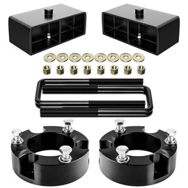 FLYCLE Leveling Lift Kits for 2005-2023 Tacoma 2WD 4WD, 3'' Front Struct Spacers + 2'' Rear Leveling Lift Blocks Kit with Extended Square U-Bolts for Tacoma