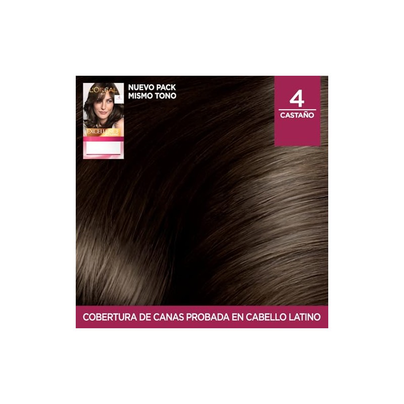 L'Oreal Paris, Tinte De Cabello Excellence Creme De Tono 4