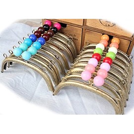 G & C Antique Style Handle Nozzle Set of 10 Colors Colorful Large Ball Stylish Craft Supplies 6.3 inches (16 cm)