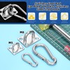 GLARKS 40pcs M8 Stainless Steel Pad Eye Plate Hook and
