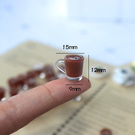 1Pc Miniature Coffee Cups Model Dollhouse Ornament Dollhouse Decoration Mini Decor Doll House Accessories Christmas Birthday Gifts for Friends Women Boys Girls