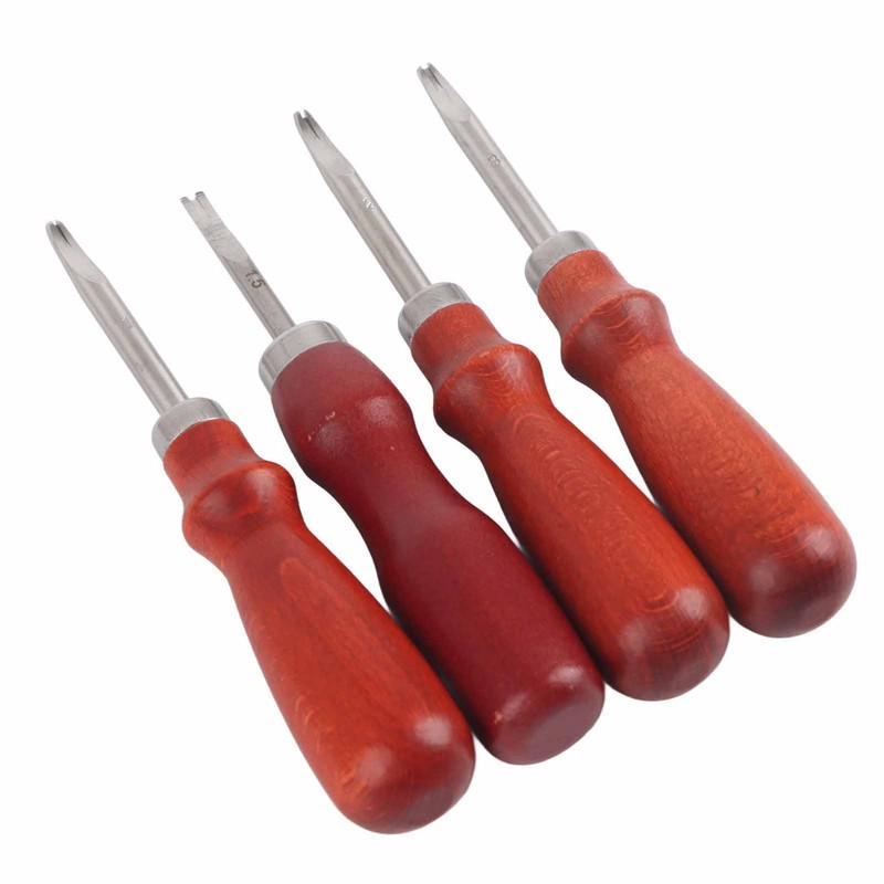 4 Pcs Leather Edger Leather Edge Chamfering Knife Sharpener Hand