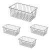16inch Freezer Wire Storage Organizer Baskets, Household Refrigerator Bin with