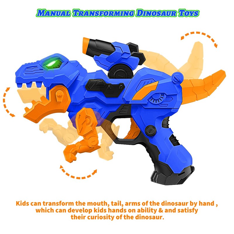 2 Pack Dinosaur Blaster Guns for Nerf Stocking Stuffers for
