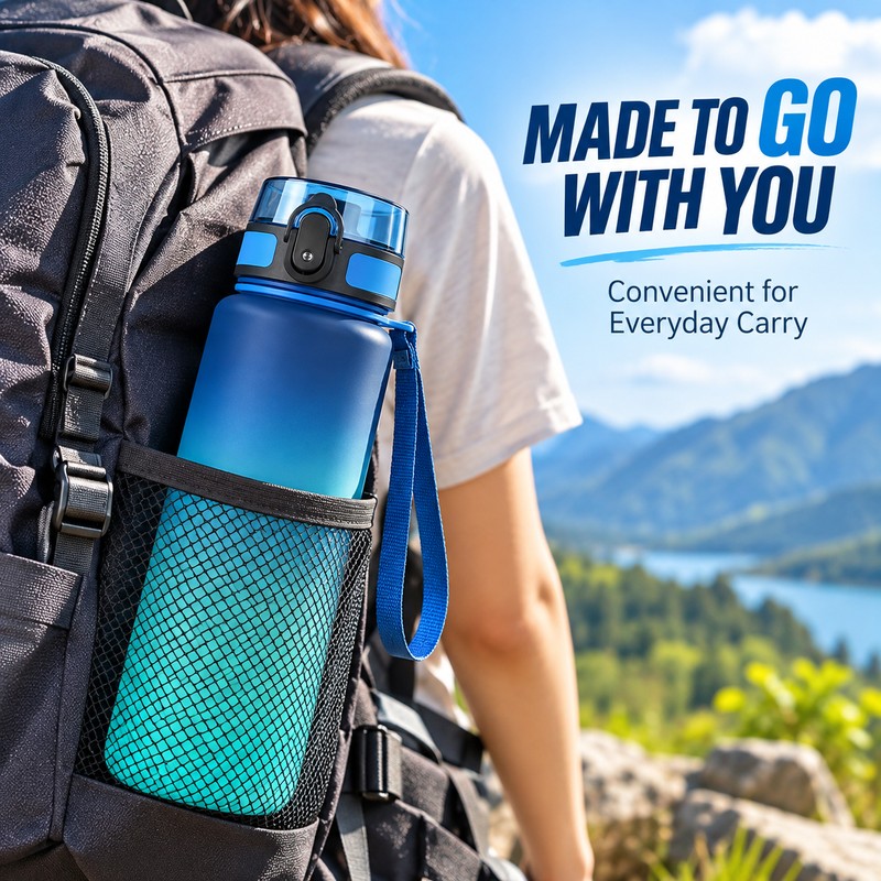 Gradient Water Bottle for Gym & Outdoor Use – BPA-Free