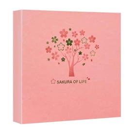 Large Scrapbook Album With 120 Pages,Family Photo Album,Travel Memory Book,Gift For Wife,Girlfriend,Any Special Occasion,Anniversary DIY Album (Sakura, pink, 12.79 x 12.99 Inch 120pages)