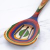 Baltique Marrakesh Collection 12-1/2" Wooden Slotted Spoon, Safe for Nonstick