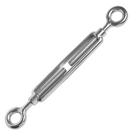HEAVYTOOL Turnbuckle 6 mm (Pack of 2) with Open Form A Eye/Eye Stainless Steel V4A AISI 316 Tensioner Tensioner Tension Link Tension Element Turnbuckle