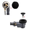 ENKI, W54, Matt Black Bath Waste with Overflow and Black