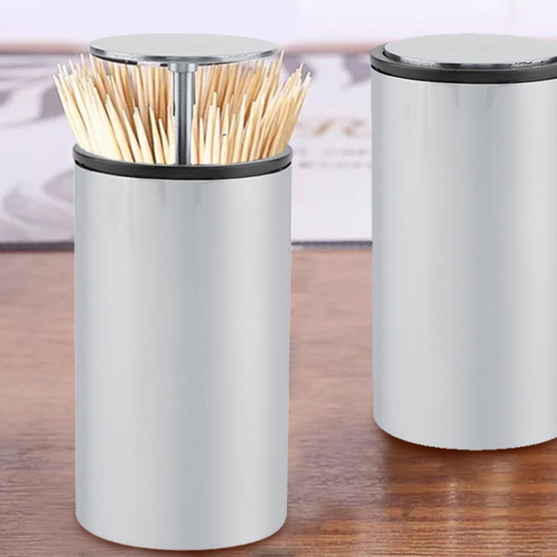 Automatic Stainless Steel Toothpick Dispenser Box Holder Container