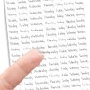 Micro Clear Day of The Week Stickers, 126 Stickers .30"