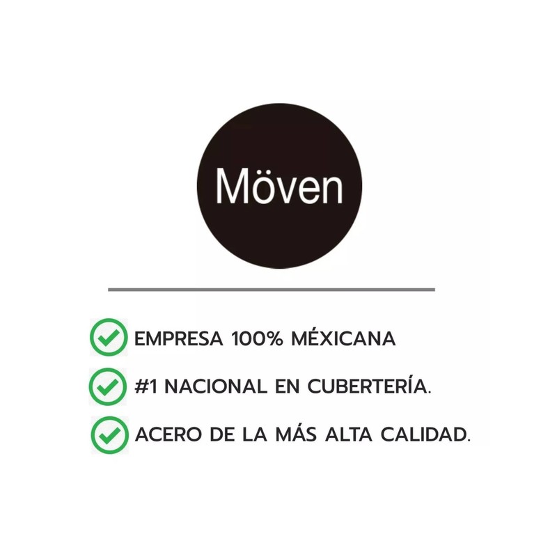Moven|Set Cuchara Cafetera y Té |Maya |12 Piezas |Cuberteria de