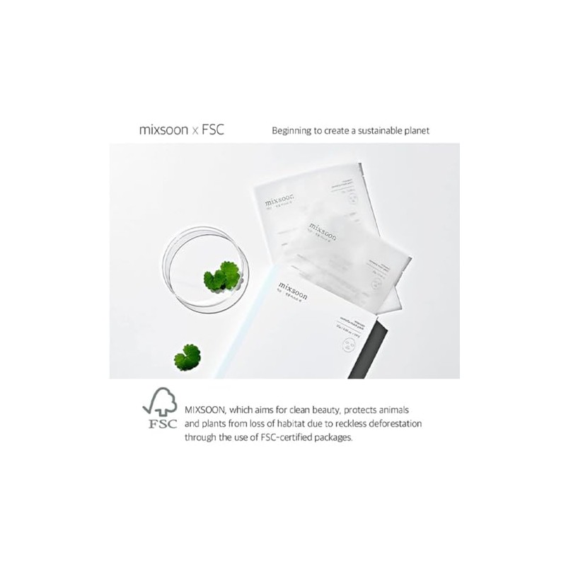 mixsoon Centella Mask Pack Face Moisturizer Soothing Calming Sheets Korean