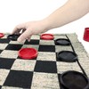 24 Jumbo Replacement Checkers - Extra Red/Black Interlocking Stackable Plastic