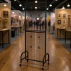 Black Carbon Steel Wire Grid Wall Panel Art Display Rack