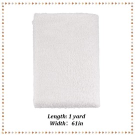 WEBEEDY 1 Yard Soft Curls Faux Fur Fabric 155cm Fuzzy Teddy Bear Fabric by The Yard, Decoration Plush Cloth for Stuffed Dolls Rugs Mats Blankets DIY Sewing Craft, Unique Gift