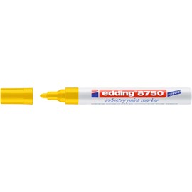 Edding Pack of 6 8750 Markers Special for Industrial Yellow 2-4mm
