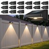 Solar Fence Lights Outdoor, 3000/4500/6000K 3 Mode 16 Pack Fence