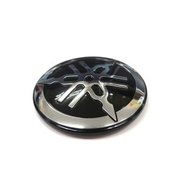 Yamaha Genuine Yamaha Tuning Fork Logo Emblem Sticker Aluminum Coating Silver Black Black Diameter 50mm