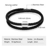 QGJNSGC Braided Leather Ashes Urn Bracelet for Men Cremation Jewelry