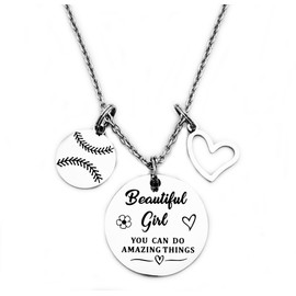 FYXYZ Softball Baseball Gifts for women team Softball Necklace Baseball Necklace Sport Jewelry