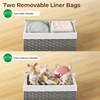GREENSTELL Storage Basket with Lid, 17.2 Gallon(65L) Small Wicker Blanket