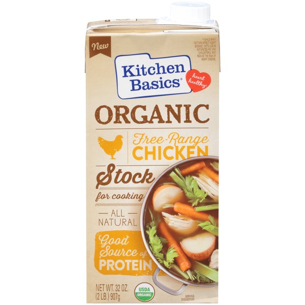 Kitchen Basics Organic Free Range Chicken Stock, 32 oz (Pack of 12)
