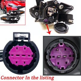 Fit for Dodge Dart 2013-2016 Jeep Renegade 2015-2017 Fiat 500X 2016-2017 Fiat 500 2012-2016 Fiat 2015 Halogen/HID 8-Wire Or 3-Wire Headlight Connector Plug Harness Pigtail Replaces 68285243aa
