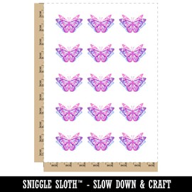Flapping Butterfly Wings Flying Temporary Tattoo Water Resistant Fake Body Art Set Collection - 15 2" Tattoos (1 Sheet)