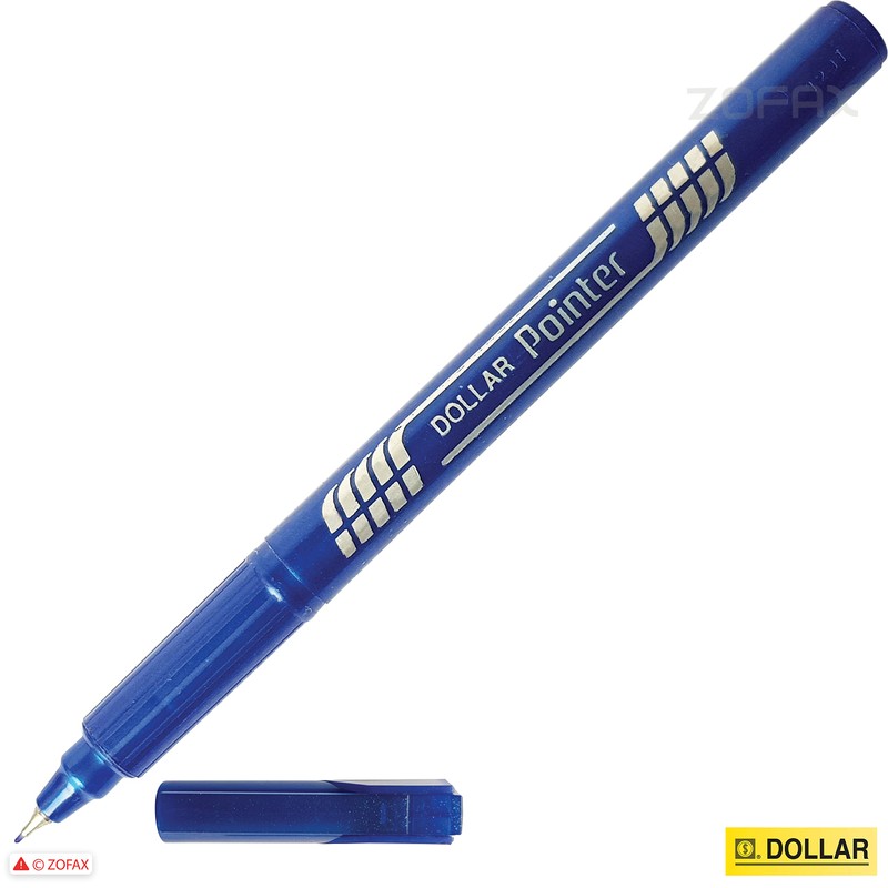 DOLLAR Fineliner Pens, BLUE, 0.3mm Ultra Fine Felt Tip, Pack