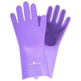 Classic Equine - Guantes de Lavado, Color Morado