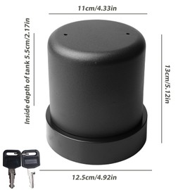 Safe in the Shape of a Flower Pot, Flower Pot with Secret Compartment and Key Lock, Metal Flower Pot Diversion Safe, Hidden Safe, Disguised Secret Hiding Place for Keys, Cash, Watch (Black)