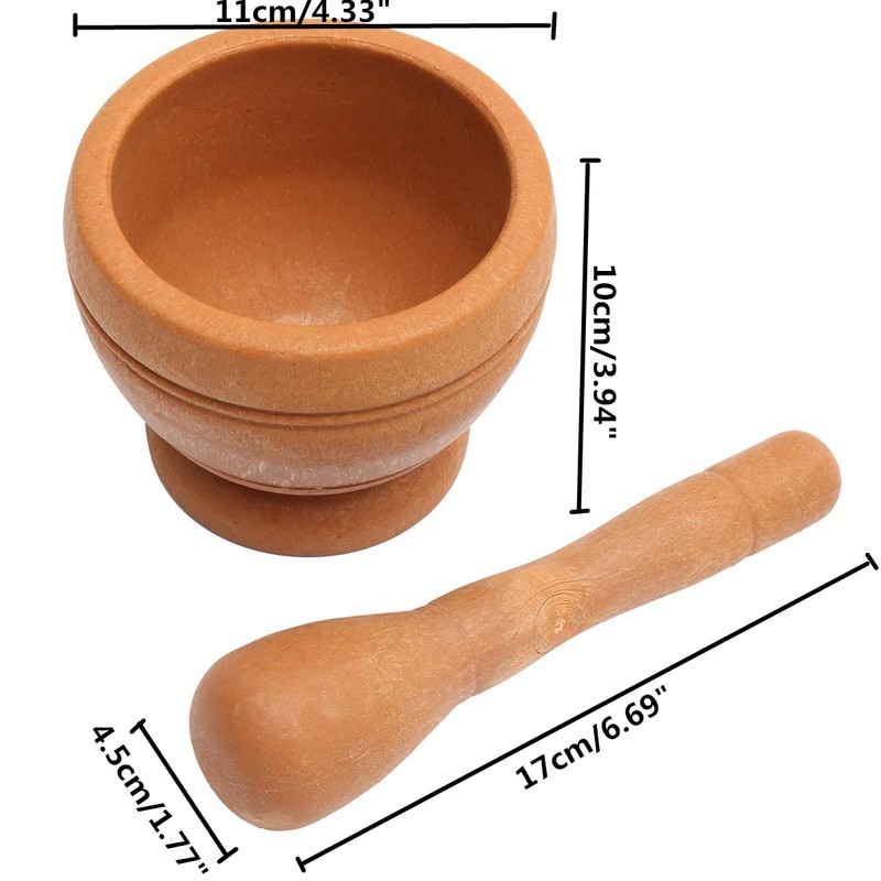 Resin Pestle & Mortar Set Garlic Herb Spice Mixing Grinder