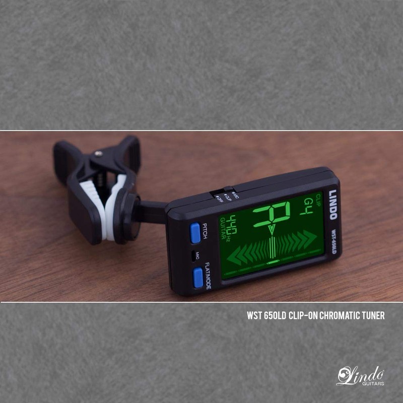 Lindo WST-650LD Electric and Bass Guitar Clip-on Digital Tuner
