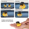 BOXOB Cool Duck Car Dashboard Decoration, Yellow Ducks with Sunglasses