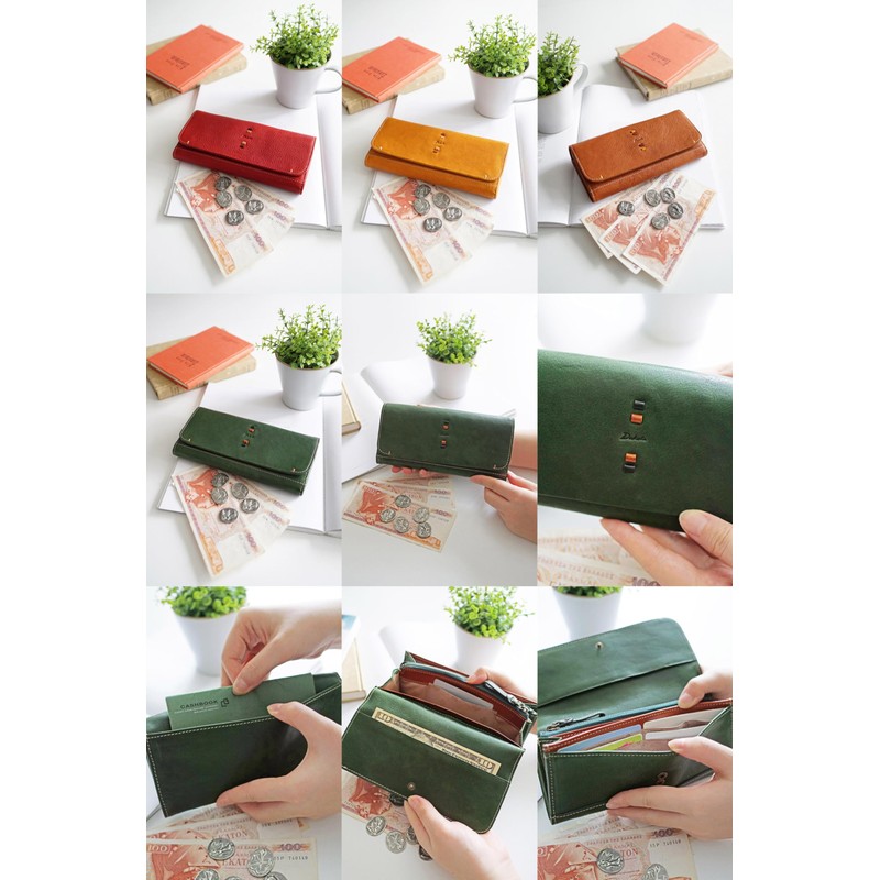 Dakota DA-31702 Women's Long Wallet, Genuine Leather, red