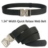 S-MAN 3.4cm Wide Elastic Belts for Men Quick Release Buckle