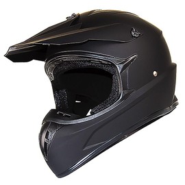 1Storm Adult Motocross Helmet BMX MX ATV Dirt Bike Downhill Mountain Bike Helmet Racing Style HKY_SC09S; Matt Black