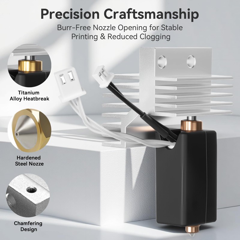 2PCS Centauri Carbon Ceramic Hotend Replacement,High Temperature Extruder Print Head