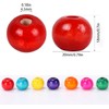 120PCS 20mm Colored Wooden Beads for Crafts, Large Hole Round