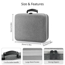 VORI Carrying Case for PSVR2 Gaming Headset and Touch Controllers Accessories, Portable Protection Hard Case for PS VR2 Controller, Suitable for Travel and Home Storage, Grey