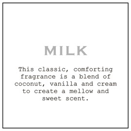K. Hall Designs Milk Jar Candle, Creamy-Sweet Coconut Vanilla Aroma, 60-Hour Burn, Vegetable Wax & Soy Blend Made in USA for Men and Women, 8 oz - Scented Candles