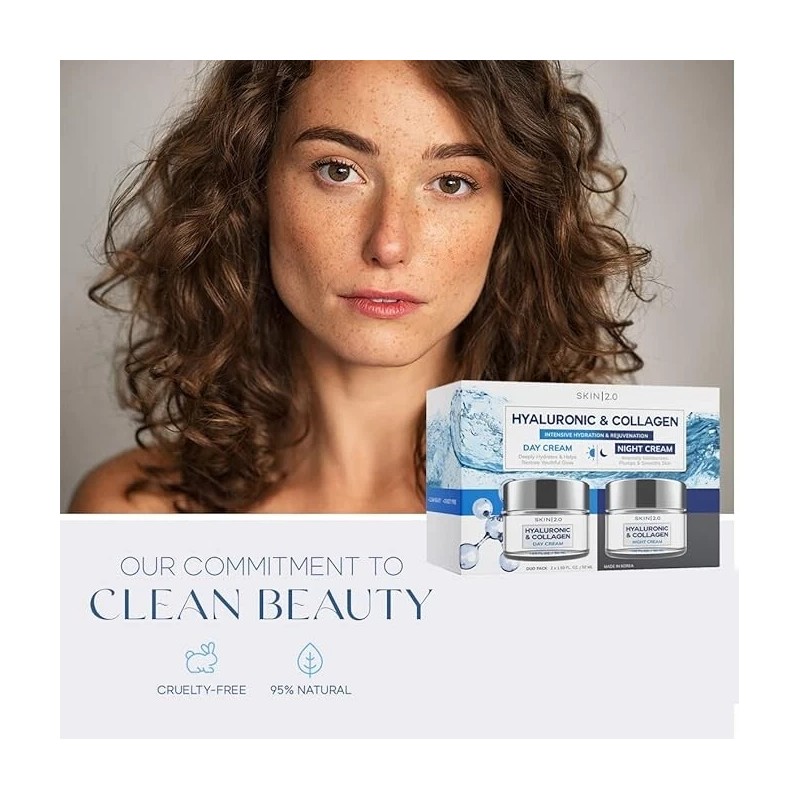 AZURE Hyaluronic Acid & Collagen Day & Night Face Moisturizer