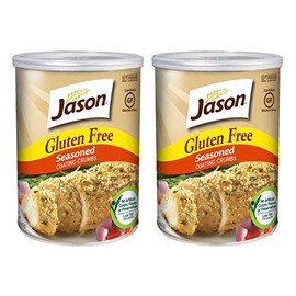Jason Gluten Free Seasoned Crumbs, 15oz (2 Pack), Resealable Container, Great for Coating Chicken or Fish, Perfect GF Filler, Certified Gluten Free