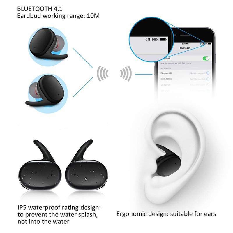 Y30 Wireless Earbuds IPX7 Waterproof HiFi Stereo Bluetooth 5.0 Headphones